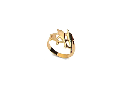 Triple Dolphin Ring